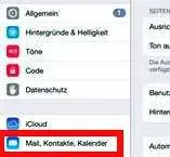 iPad: Konto auswählen