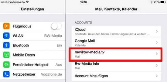 iPad: Account